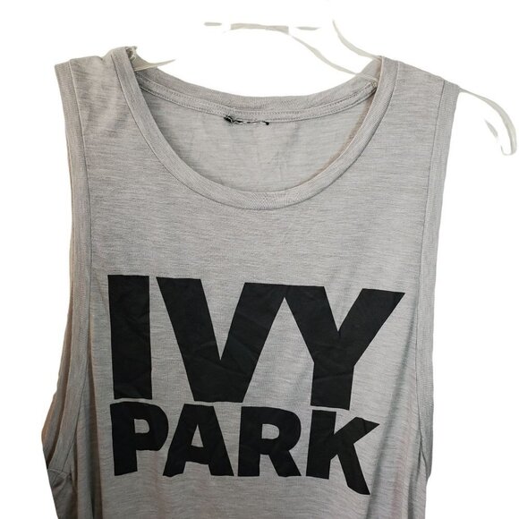 Ivy Park Logo Pink Sweatshirt Gray Logo Sleeveless Tee Womens Medium Small 2 Pc - Picture 5 of 7